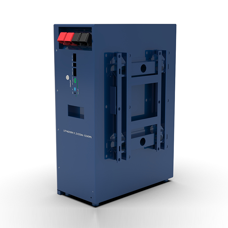 Batteria LiFePO4 montata a parete WERAN WRL-48100WB 51,2 V 100 Ah (5,12 kWh) - IP65, 6000 cicli, accumulo solare domestico all'aperto