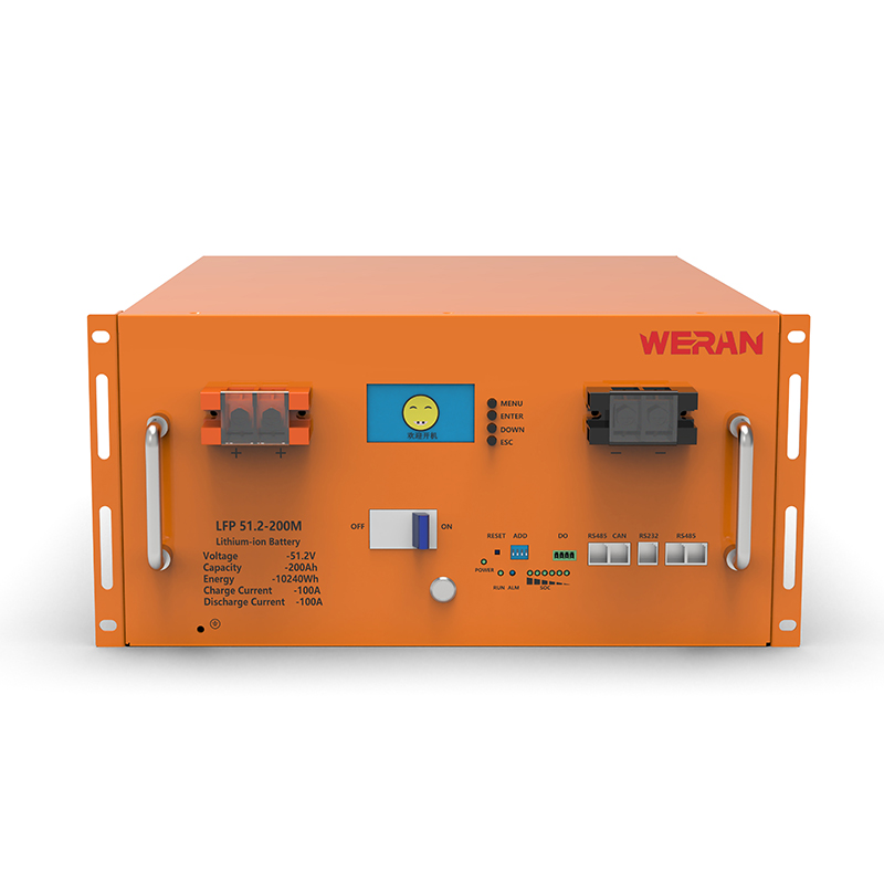 Batteria rack WERAN WRL-48200RO 51,2 V 200 Ah LiFePO4 (10,24 kWh) - 8000 cicli, corrente elevata, accumulo solare modulare