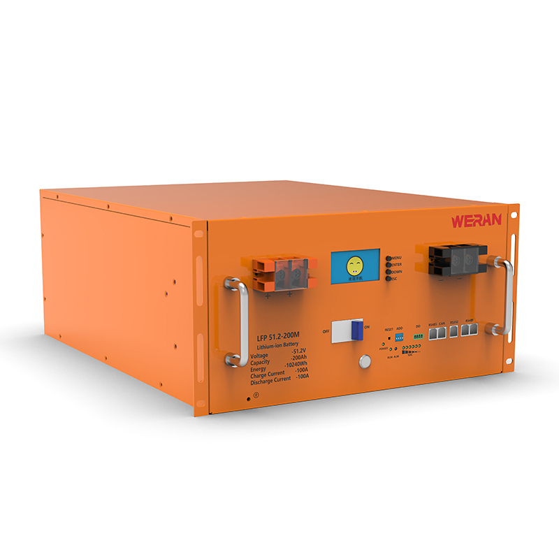 Batteria rack WERAN WRL-48200RO 51,2 V 200 Ah LiFePO4 (10,24 kWh) - 8000 cicli, corrente elevata, accumulo solare modulare