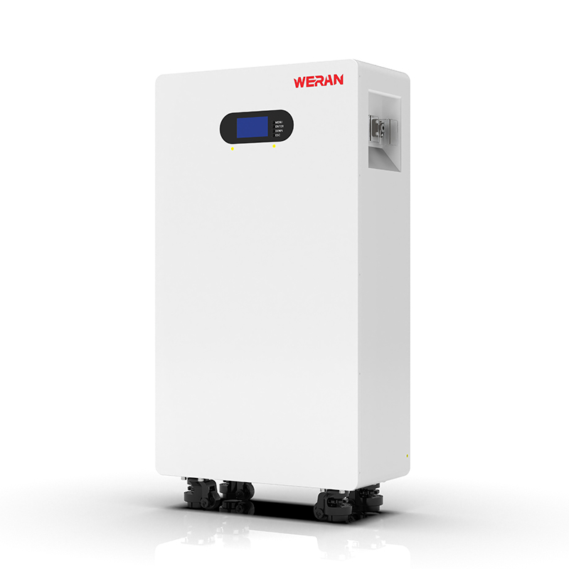 Batteria WERAN WRL-48200UW 51,2 V 200 Ah LiFePO4 (10,24 kWh) - IP65 con ruote/montaggio a parete, accumulo solare impilabile 48 V