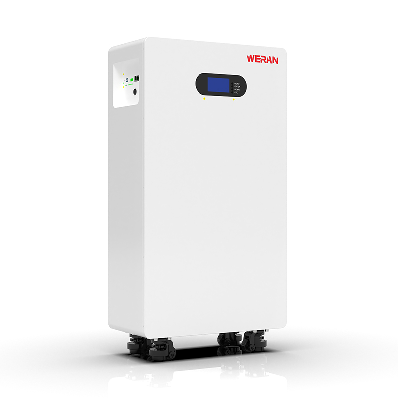 Batteria WERAN WRL-48200UW 51,2 V 200 Ah LiFePO4 (10,24 kWh) - IP65 con ruote/montaggio a parete, accumulo solare impilabile 48 V