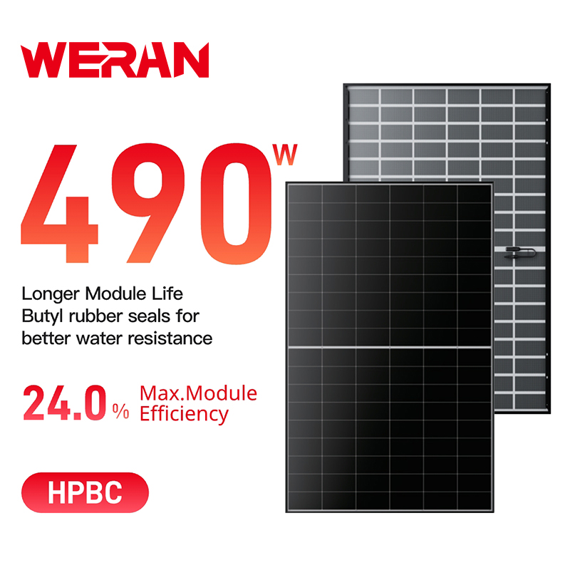 Pannello solare WERAN EcoLife 480-490W Dual Glass BC LR7-54HJD Modulo fotovoltaico residenziale di fascia alta